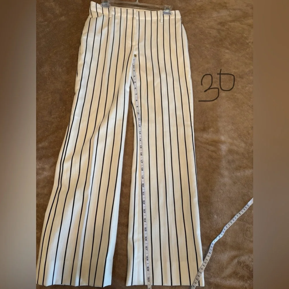 Carlisle Striped White and Black Women’s Dress Pants Size 4 - Picture 4 of 8